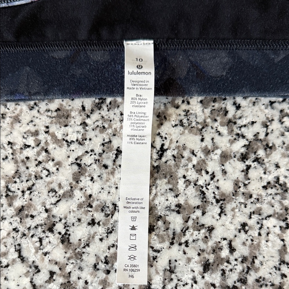 Lululemon Flow Y Floral Print Sports Bra Size 10 - Picture 6 of 10